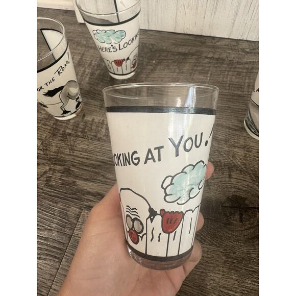 Vintage MCM Anchor Hocking Roving Eye Glasses Googly Here’s Looking At You RARE - Picture 7 of 13